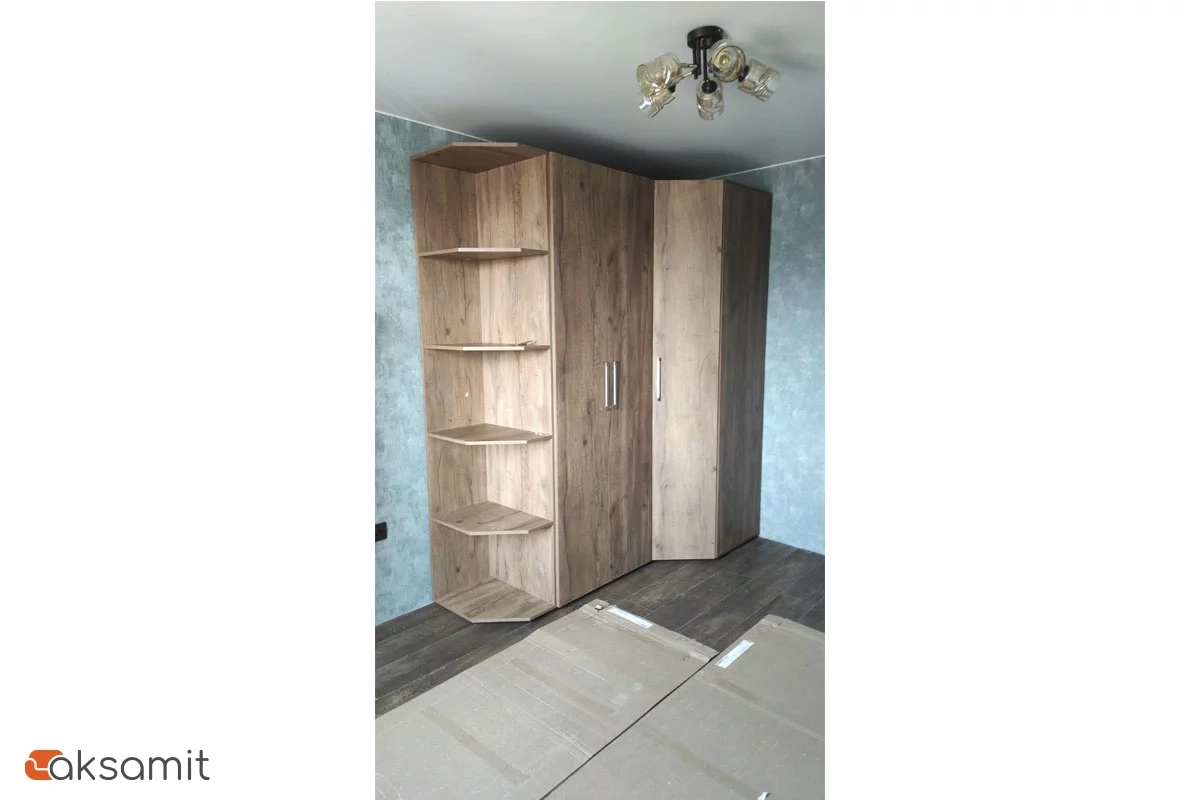 Монако 156 Шкаф угловой Дуб табачный Craft Монако 156 Шкаф угловой Дуб табачный Craft фото