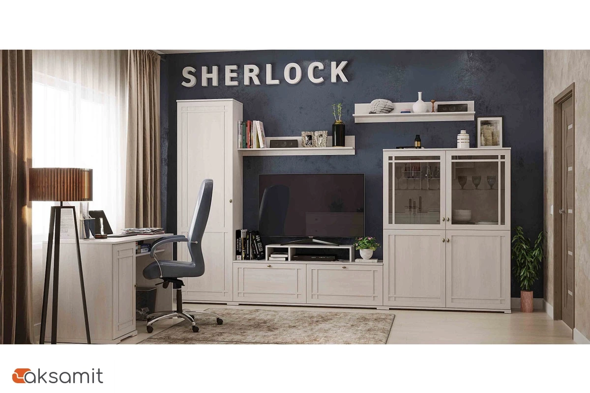 Шкаф-сервант Sherlock 22 ясень анкор светлый Шкаф-сервант Sherlock 22 ясень анкор светлый фото