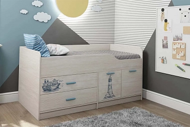 Кровать двухъярусная Каприз 17 с рисунком фото