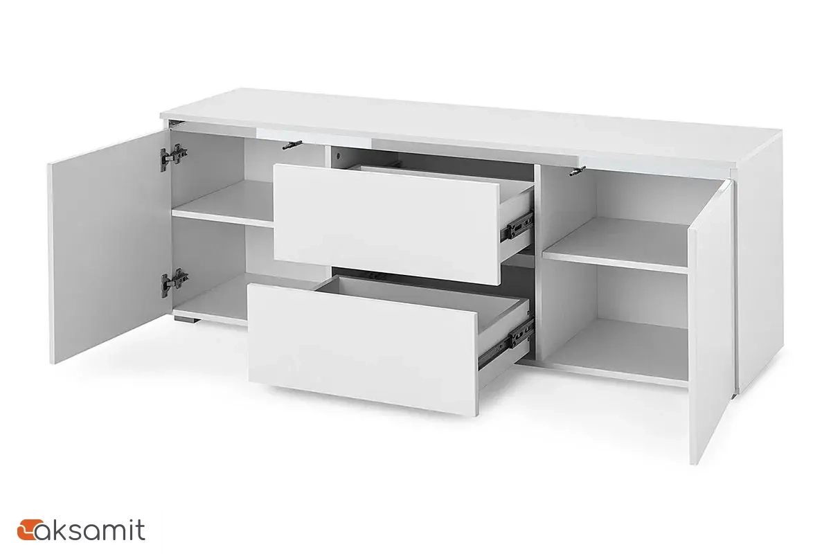 Тумба для телеаппаратуры Линда 22 (Белый снег)