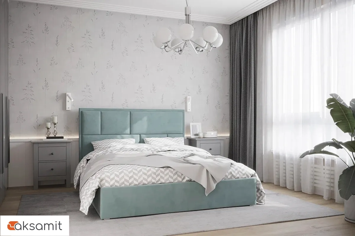 Кровать Madison с ПМ 140х200 (Велюр / Мята) 72306318 Кровать Madison с ПМ 140х200 (Велюр / Мята) 72306318