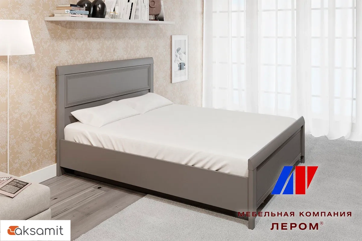 Кровать КР-1023-СО с ПМ 160х200 (Серый Оникс) Кровать КР-1023-СО с ПМ 160х200 (Серый Оникс)
