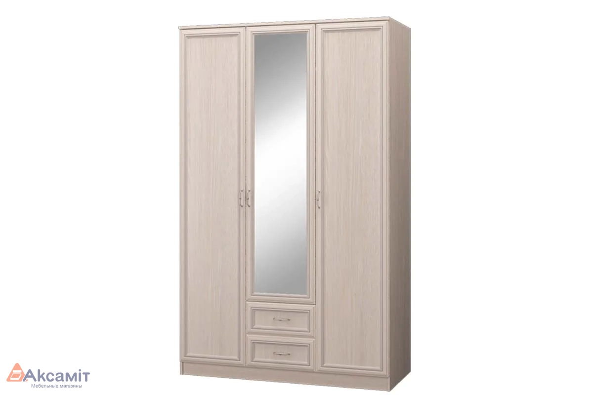 Шкаф 3-х дверный с ящиками с зеркалом Верона