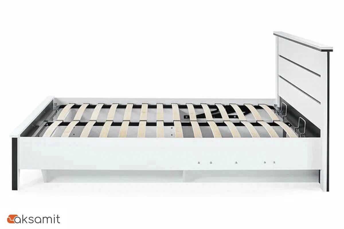 Кровать Scandica Wilma 34 с ПМ 160х200 (Белый гладкий/Чёрный гладкий) Кровать Scandica Wilma 34 с ПМ 160х200 (Белый гладкий/Чёрный гладкий)