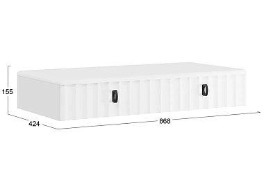 Стол туалетный Тиффани тип 1 (Белый Жемчуг/Белый софт)