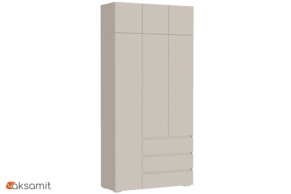 Шкаф с антресолью 3-створчатый Веста (Бежевый)