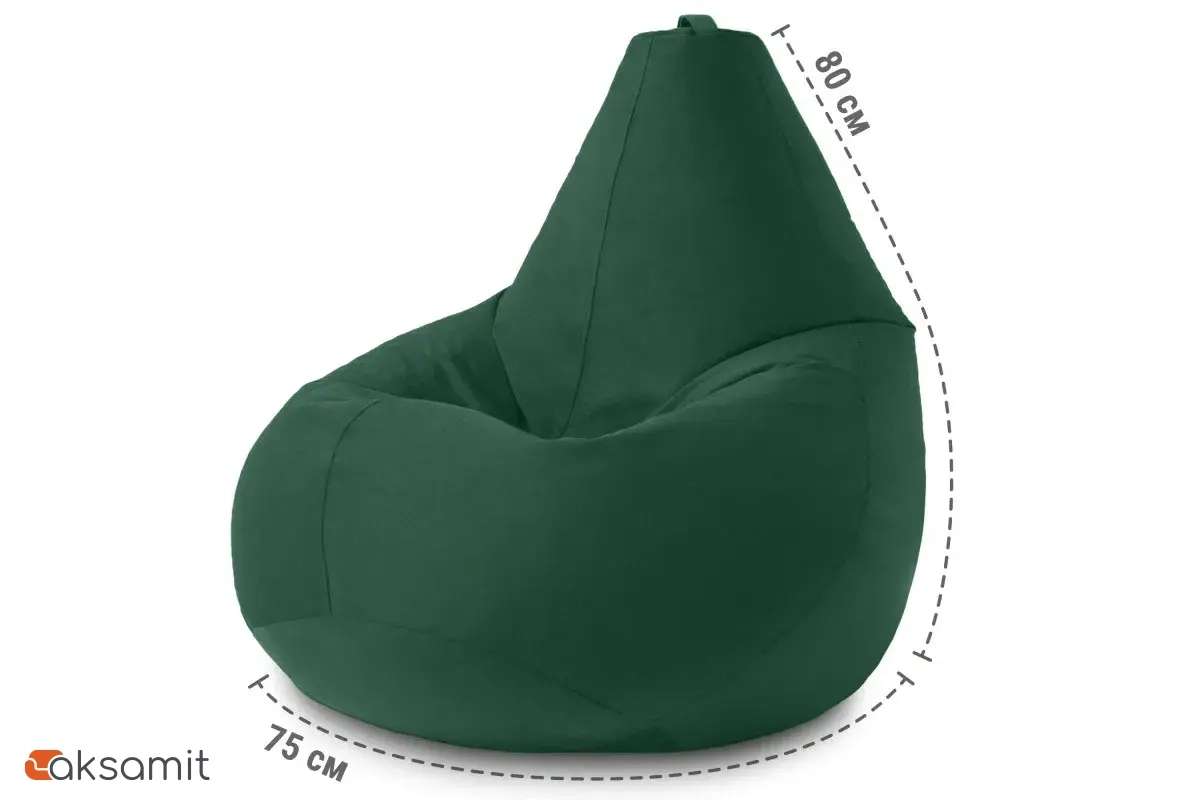 Кресло-мешок Груша Миди 2XL (Велюр / Зеленый)