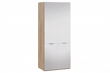Шкаф для одежды с 2 зеркальными дверями Глосс СМ-319.07.212 (Яблоня Беллуно)