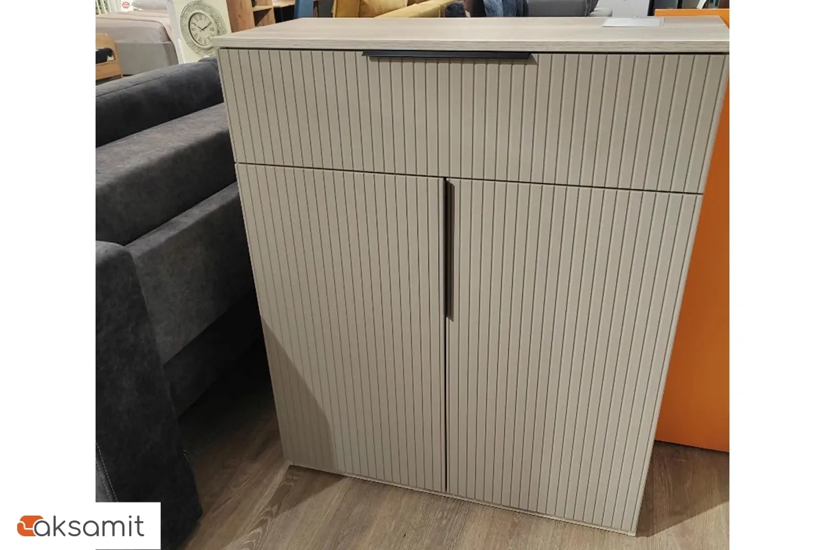 Тумба для обуви Астория 11 с ящиком (Дуб кастелло серый / Грей софт)