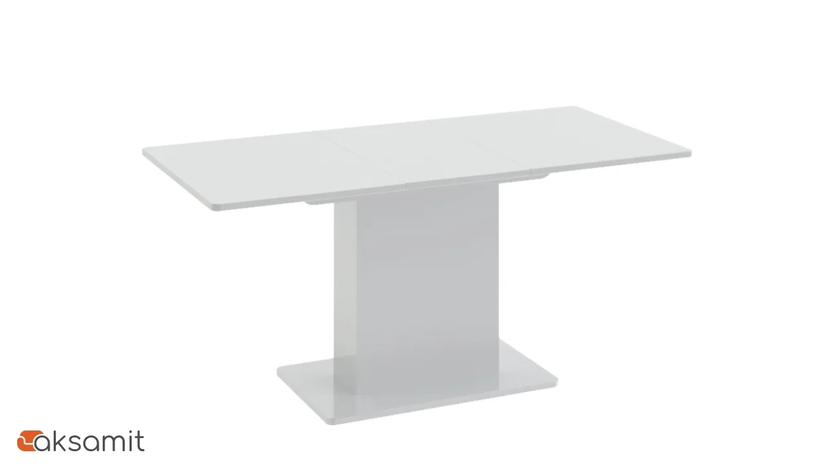 Стол обеденный Diamond тип 1 (1100х750) (Белый глянец)