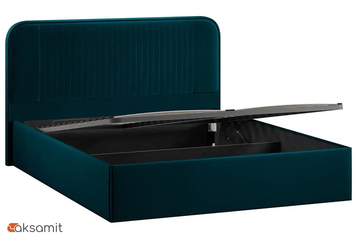 Кровать Тиффани c подъемным механизмом Тип 1 и заглушиной 180х200 (Велюр / Confetti Izumrud)