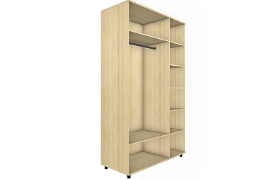 Шкаф для одежды и белья ШК-5001-АС-БГ (Ясень Асахи/Белый Бриллиант Глянцевый)