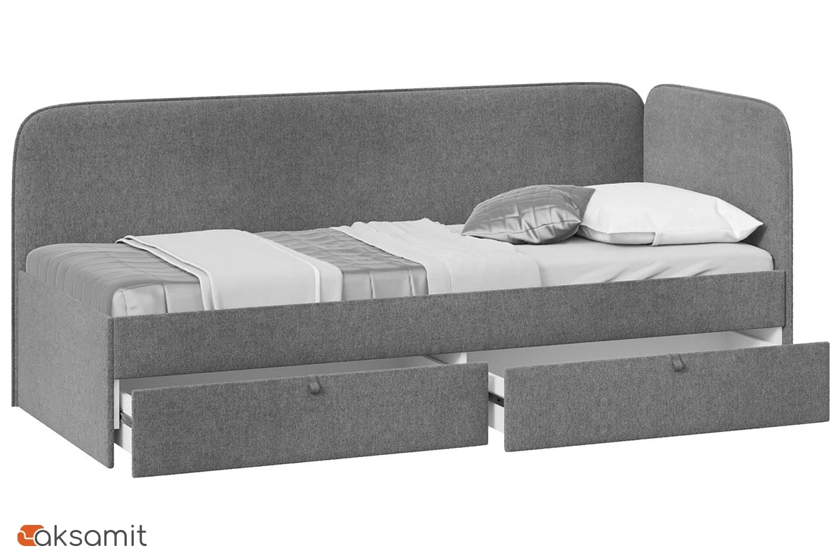 Кровать Молли с мягкой обивкой Тип 1 90х200 (Микровелюр/Scandi Graphite 22) Кровать Молли с мягкой обивкой Тип 1 90х200 (Микровелюр/Scandi Graphite 22)