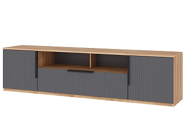 Модульная гостиная Астория №1 (Дуб кастелло медовый / Графит софт)