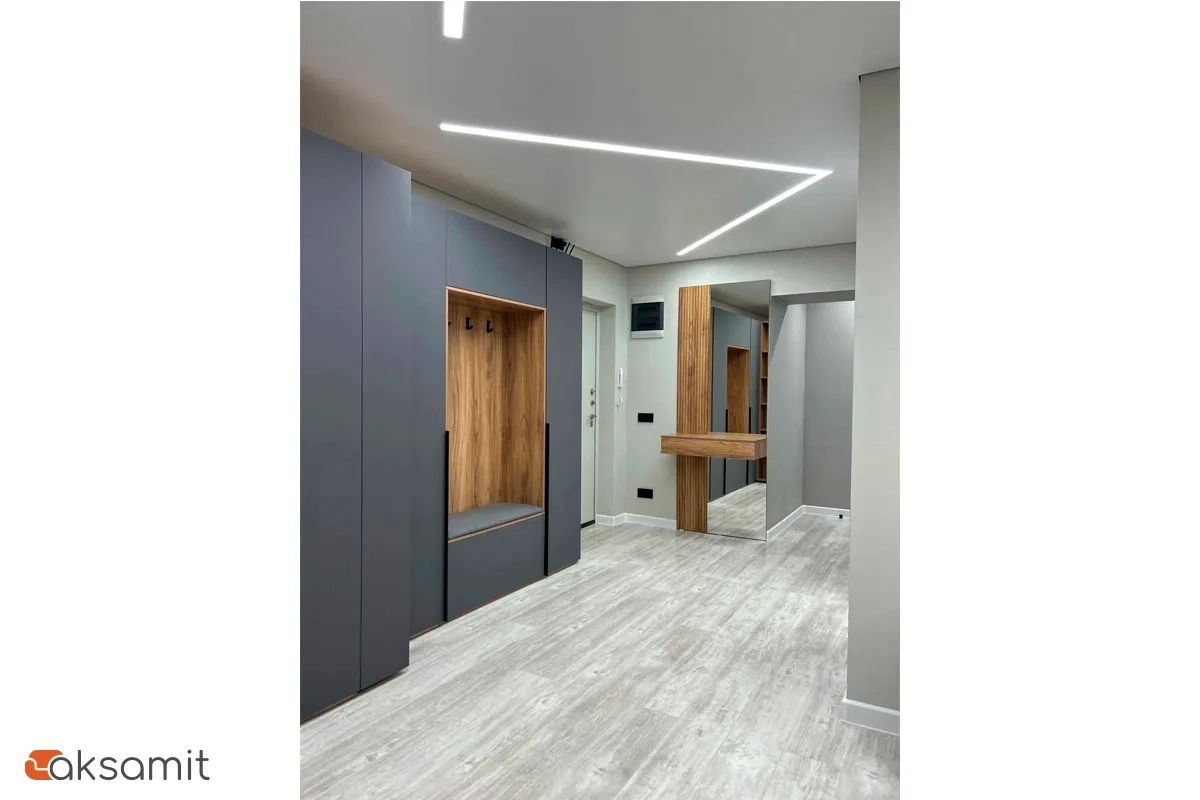 Тумба подвесная с зеркалом Порто СМ-102.08.001 (Яблоня Беллуно)