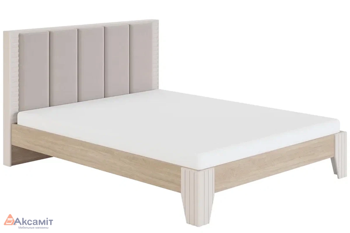 Кровать с мягкой спинкой Беатрис Мод. 2.1 140х200 (Палермо/Софт латте)