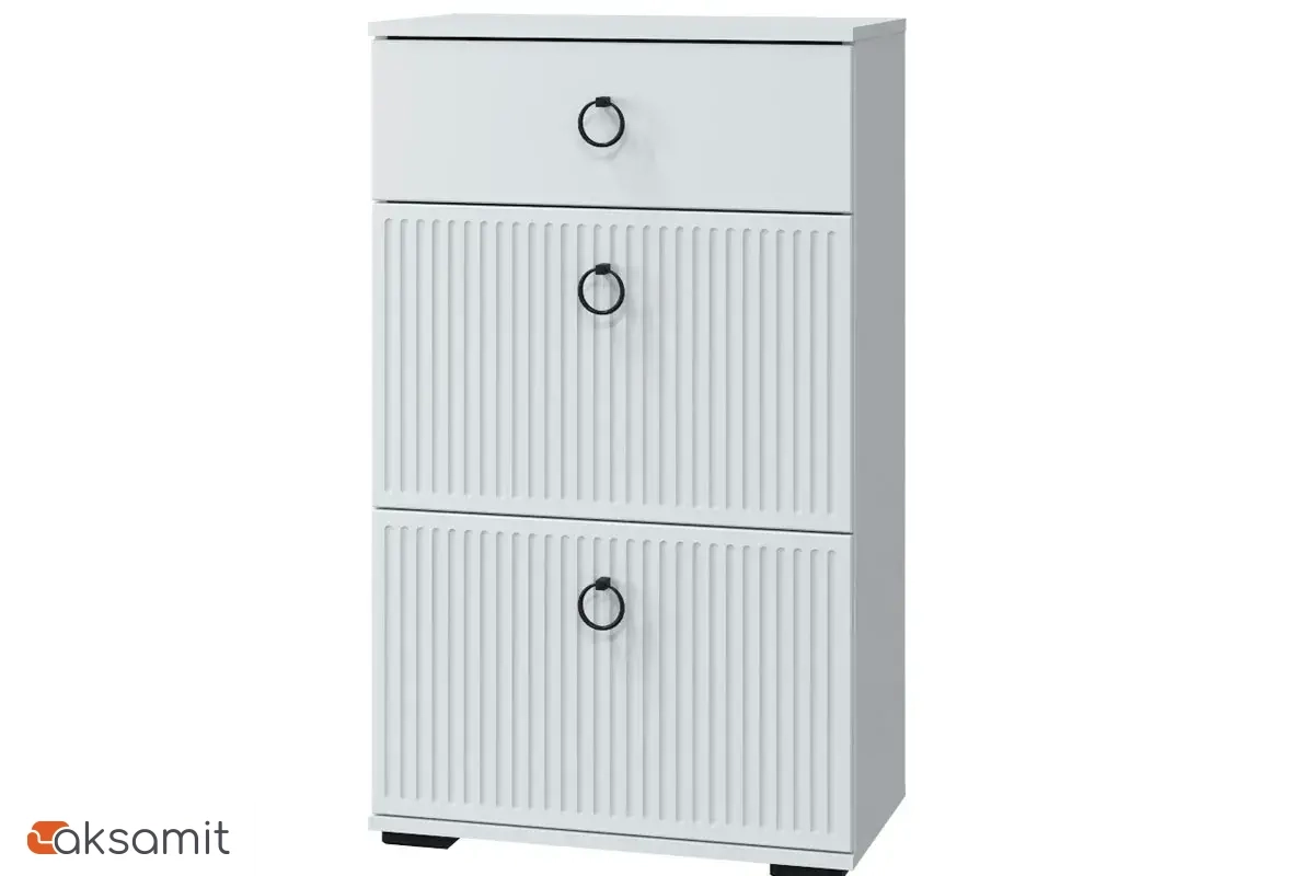 Тумба с дверками и ящиком Шарлиз (Белый)