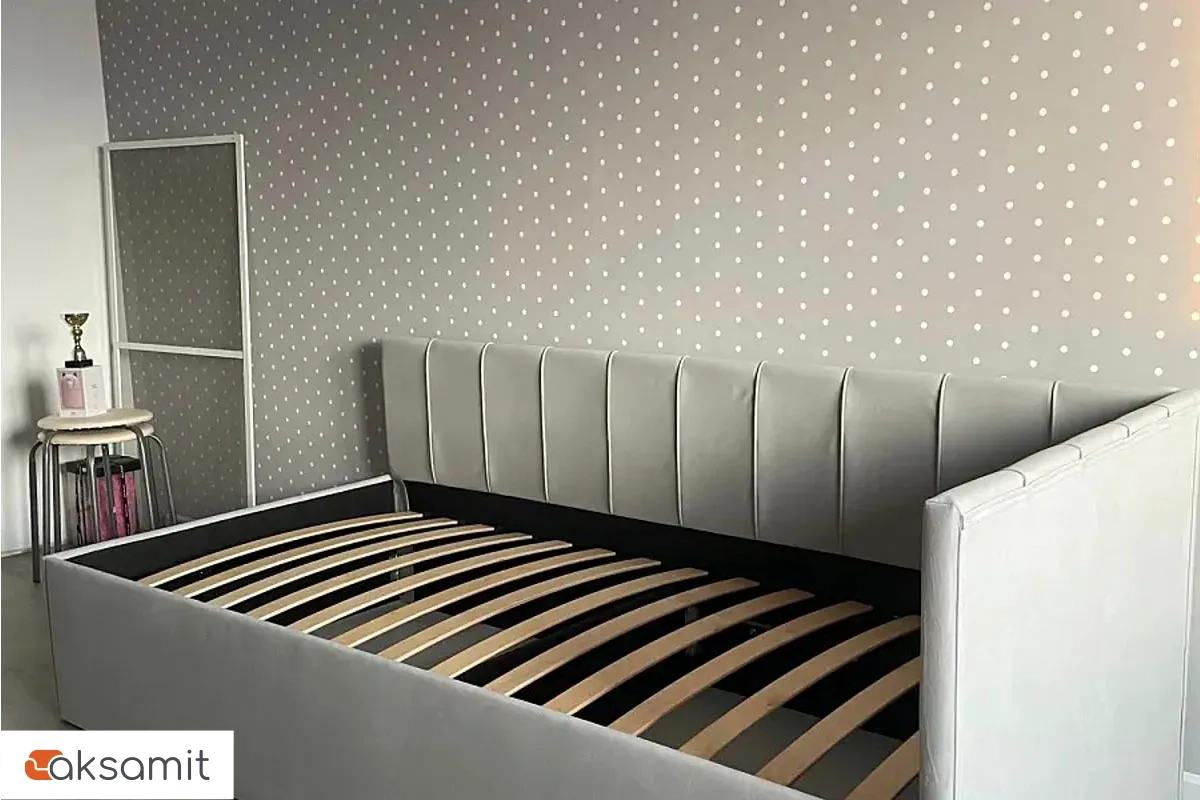Кровать Мика с ПМ 80х200 универсальная Newtone Light GREY Кровать Мика с ПМ 80х200 универсальная Newtone Light GREY