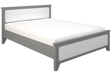 Кровать Соня (массив) 160х200 (Серый/Белый)