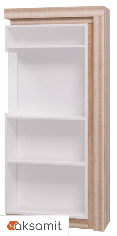 Шкаф-витрина Люмен 1 белый снег глянец