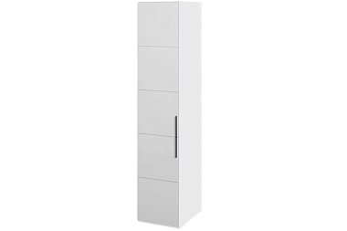 Шкаф для белья с 1 зеркальной дверью Наоми СМ-208.07.02 L (Белый глянец)