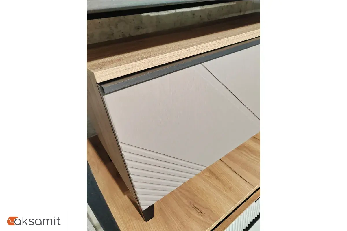 Тумба большая 1800 Кенди Мод.2 (Дуб Альпийский/Ясень Грей Софт)