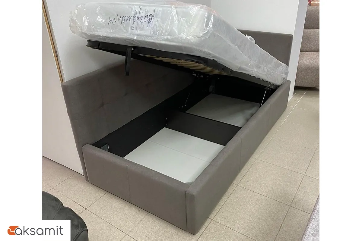 Кровать Оттава с подъемным механизмом 90х200 (Ткань Серая) Кровать Оттава с подъемным механизмом 90х200 (Ткань Серая)