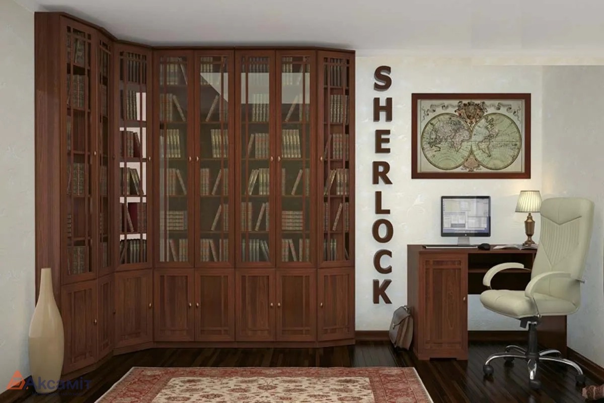 Библиотека Sherlock (Орех Шоколадный) фото