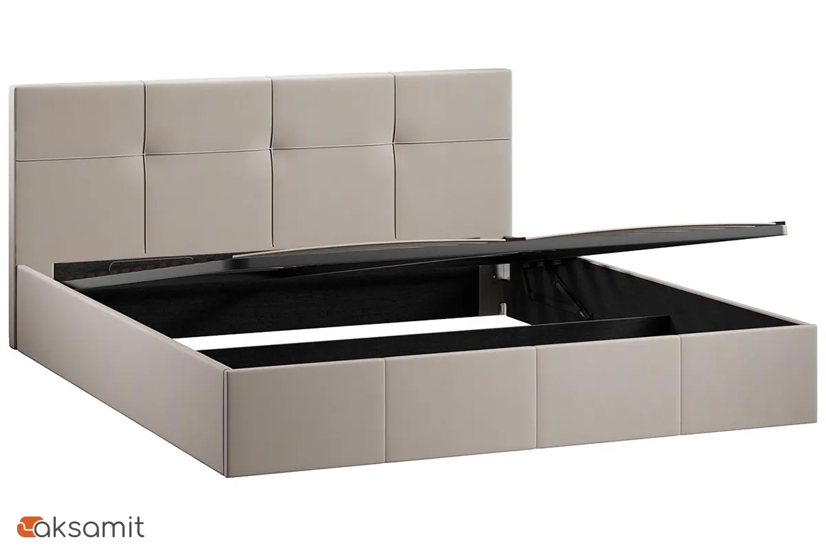 Кровать Лора с ПМ и заглушиной 180х200 (Велюр / Confetti Smoke)