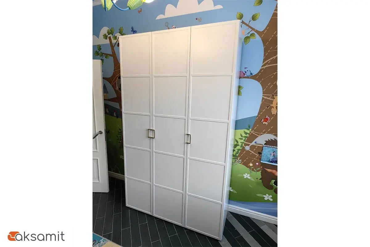 Шкаф для белья Стелла (Белый Холст/Белый Жемчуг)