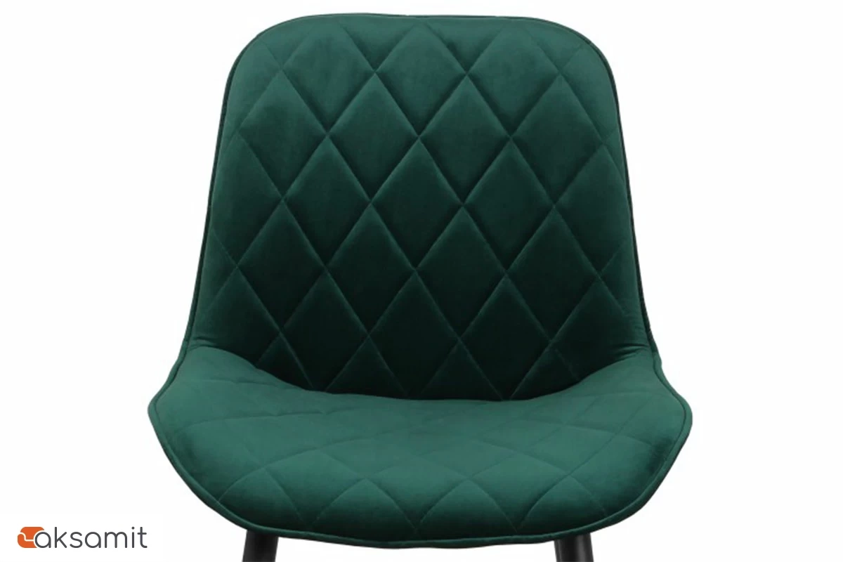 Стул Аура каркас Муар черный, велюр (Velluto 10 темно-зеленый) СРП-032