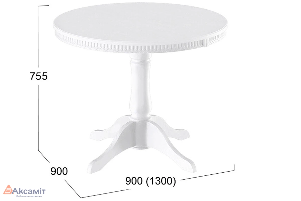 Стол обеденный Орландо Т1 исп.2 (Белый матовый)