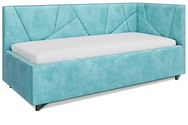 Кровать Рица с ПМ 90х200 (Катания VL-2101-12 мятный) 3 кат.