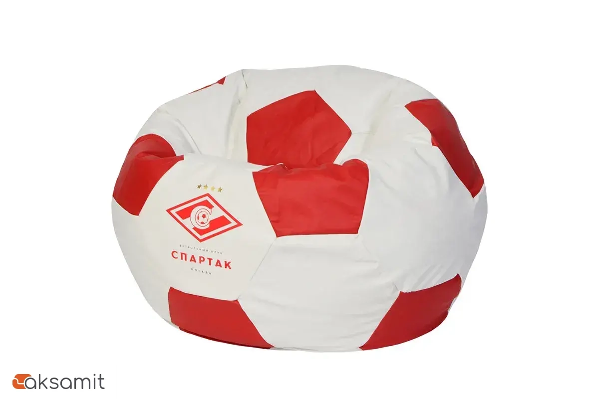 Кресло Мяч (Экокожа) Экокожа Бело-Красный
