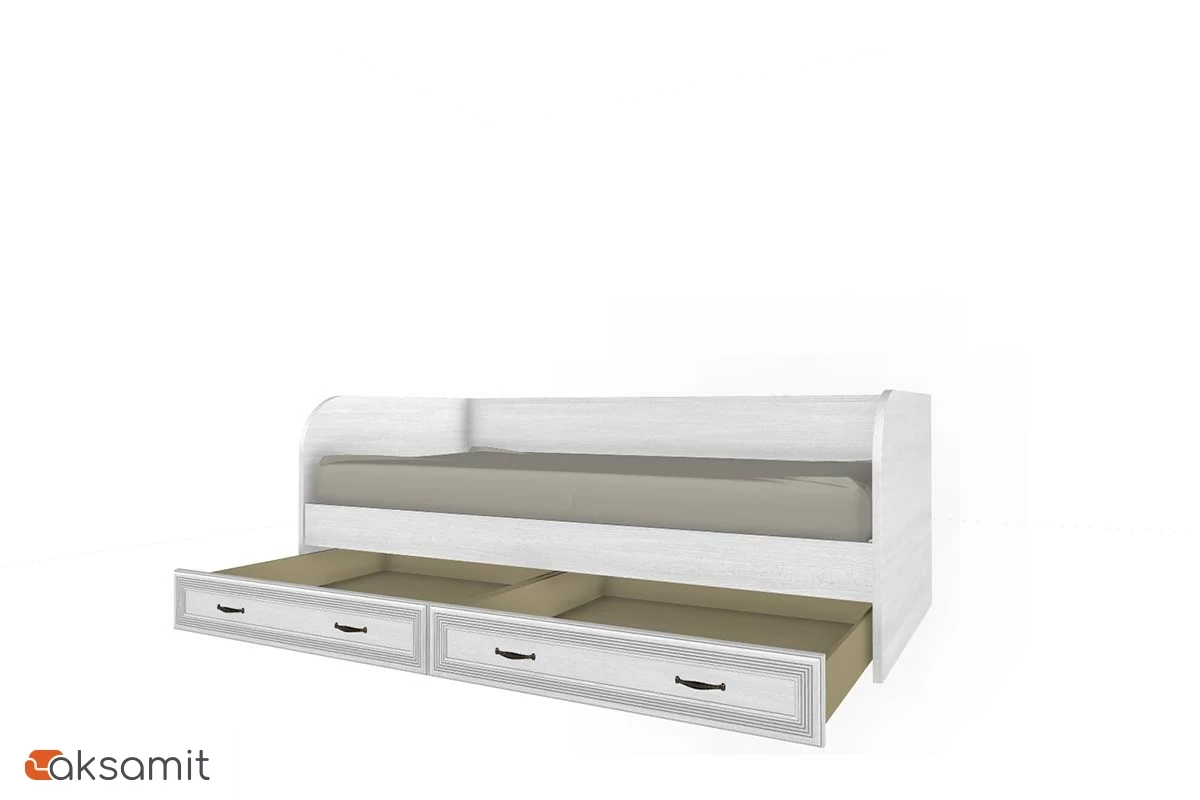 Кровать КР-1042 90х190 (Снежный Ясень) Кровать КР-1042 90х190 (Снежный Ясень)
