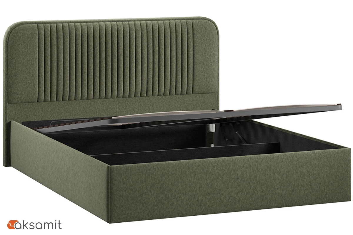 Кровать Тиффани c ПМ 160х200 Тип 1 (Микровелюр Jercy/Deep Green) Кровать Тиффани c ПМ 160х200 Тип 1 (Микровелюр Jercy/Deep Green)