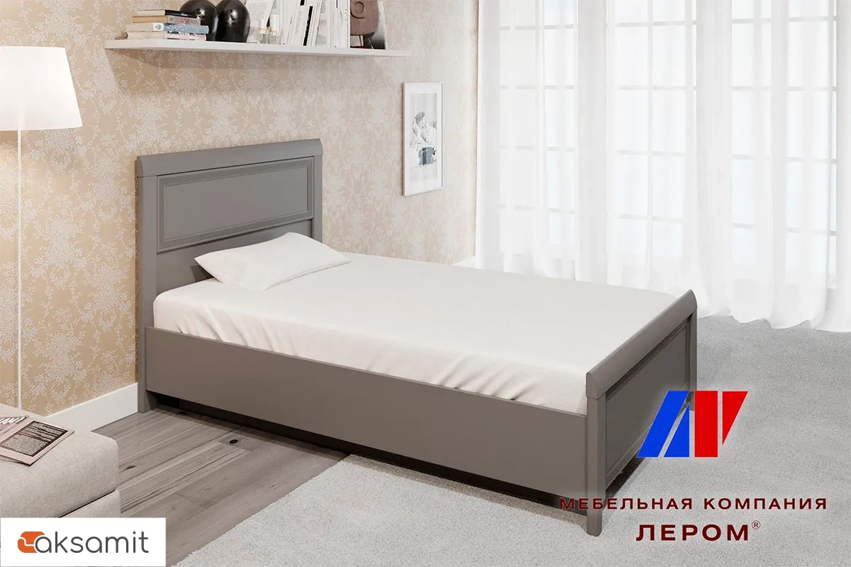 Кровать КР-1021-СО 120х200 (Серый Оникс) Кровать КР-1021-СО 120х200 (Серый Оникс)