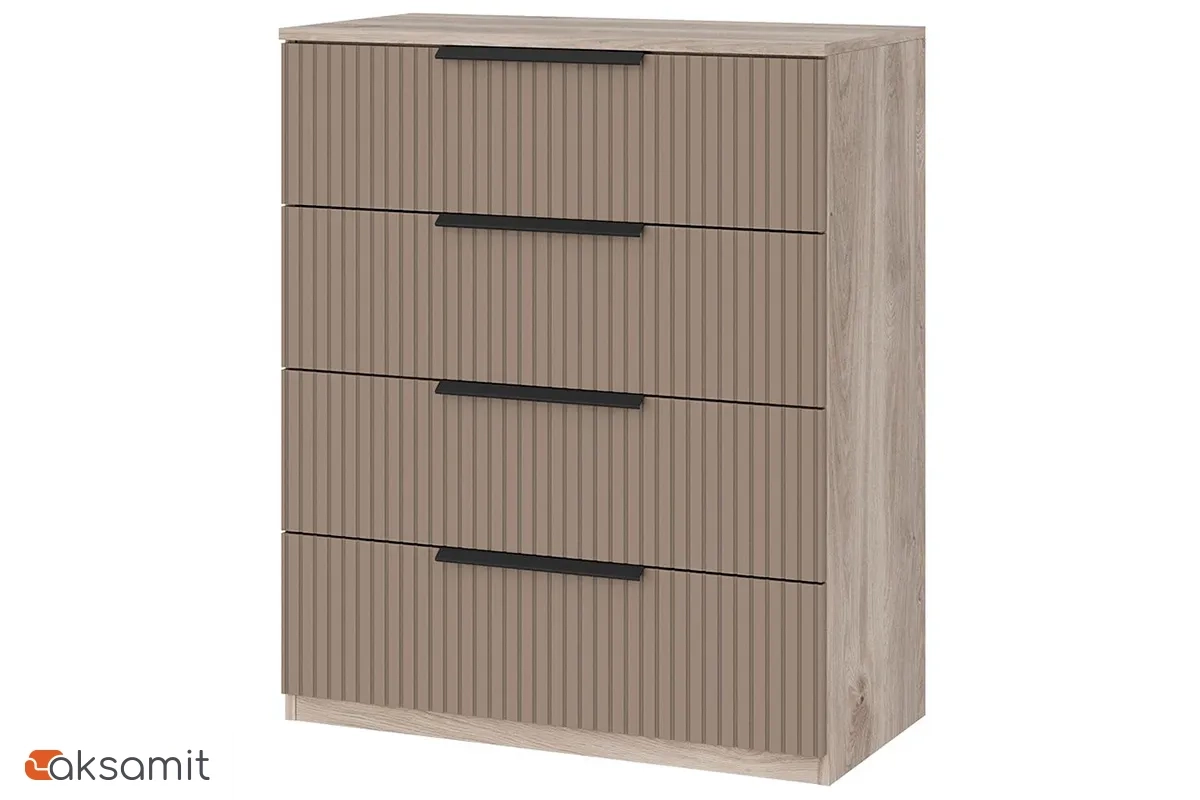 Комод Астория 03 (Дуб кастелло серый / Грей софт)