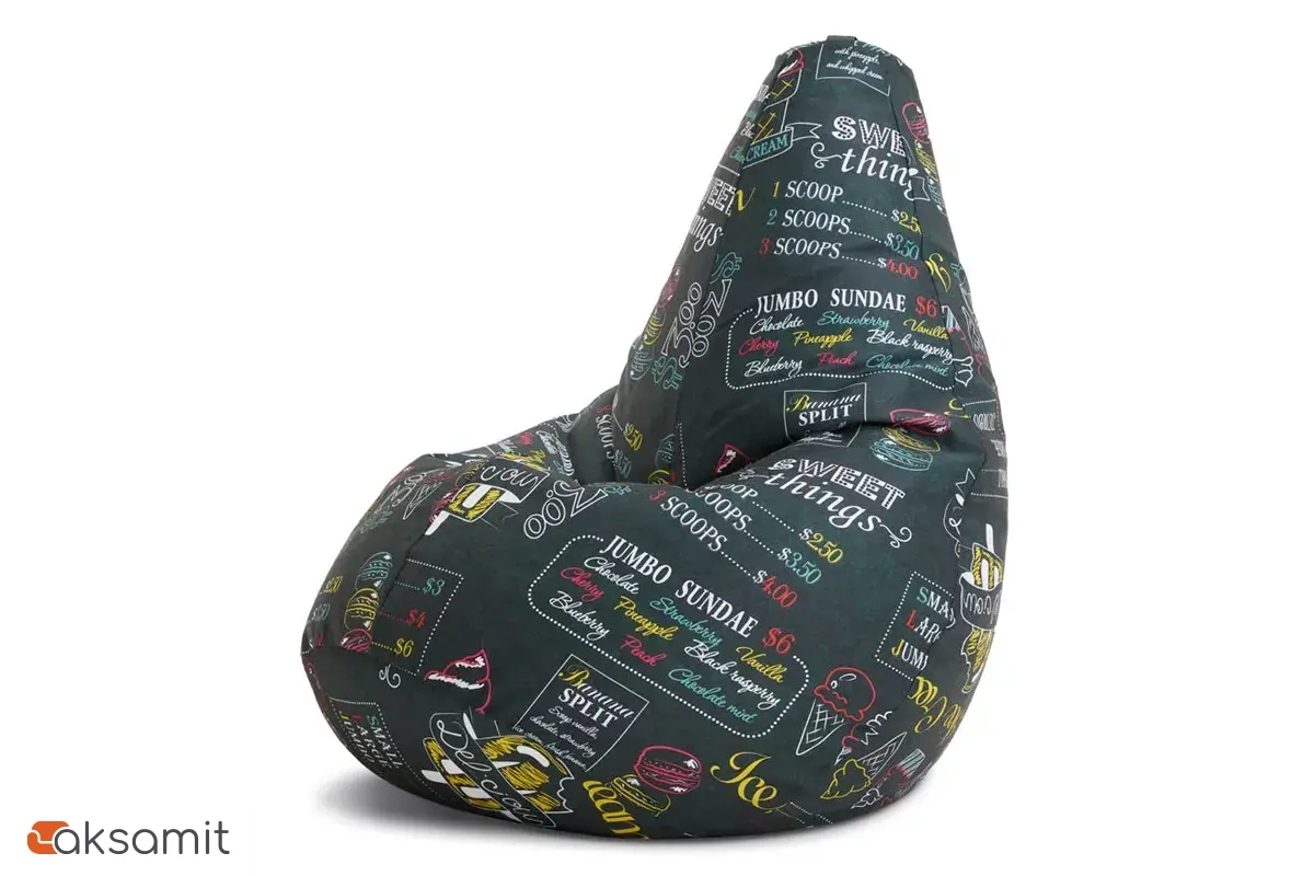 Кресло-мешок Груша Миди 2XL (Мебельный хлопок / Айскрим)