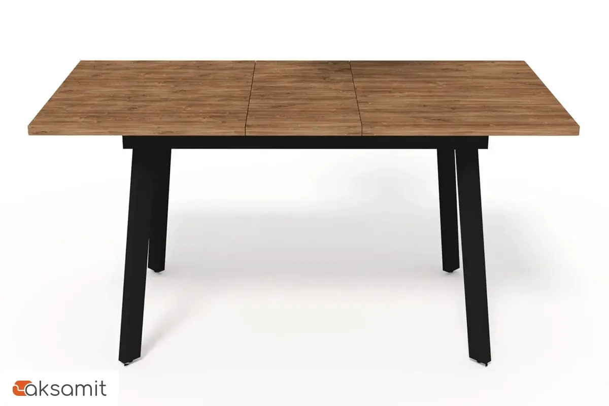 Стол обеденный Канзас 1200 (вставка 320) (Дуб Кунео Egger / Металл черный)