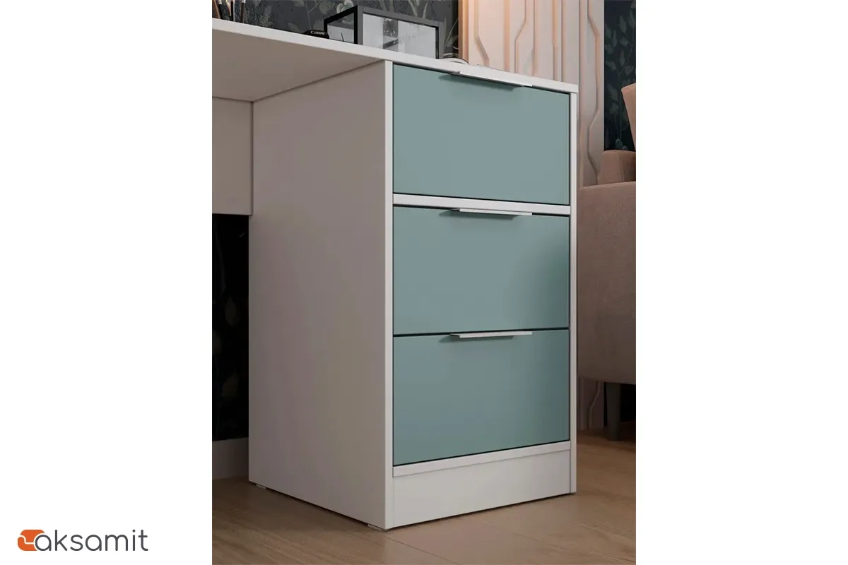 Стол письменный Марли Тип 1 (Белый/Серо-голубой)