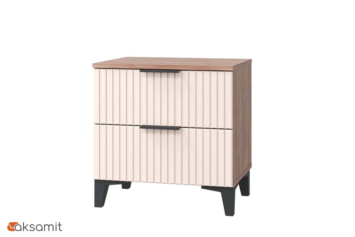 Тумба прикроватная Тоскана (Дуб Табачный/Бисквит)