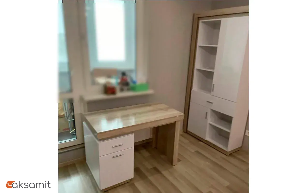 Шкаф комбинированный низкий Люмен 23 (Дуб сакраменто/Белый снег)