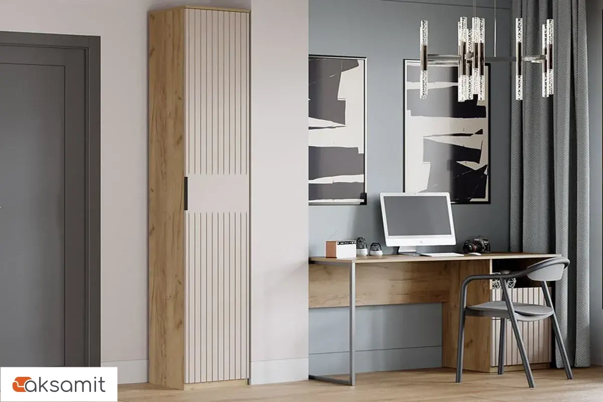 Шкаф для белья Хилтон Исп. 2 (Дуб Крафт золотой / Мокко матовый)