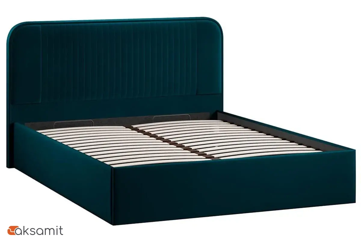 Кровать Тиффани c подъемным механизмом Тип 1 и заглушиной 180х200 (Велюр / Confetti Izumrud)