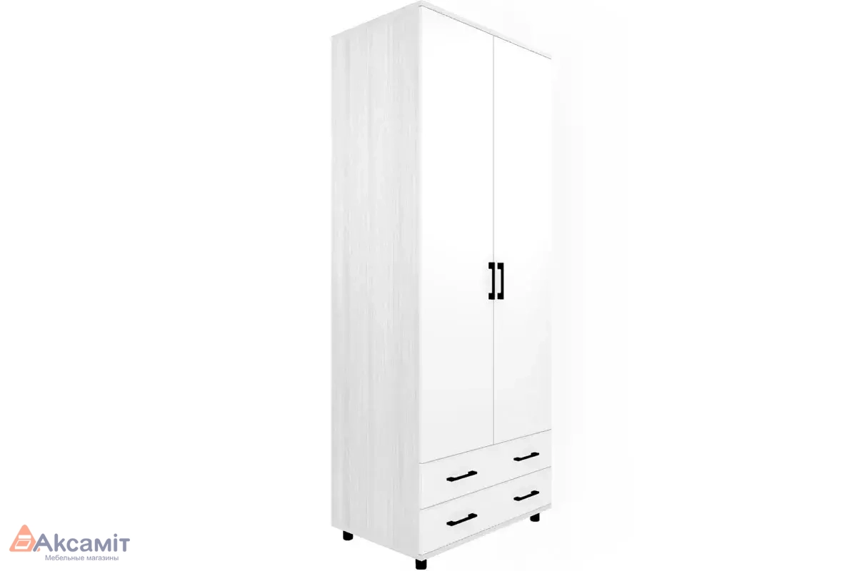 Шкаф для одежды и белья ШК-5005-СЯ-БГ (Снежный Ясень/Белый Бриллиант Глянцевый)