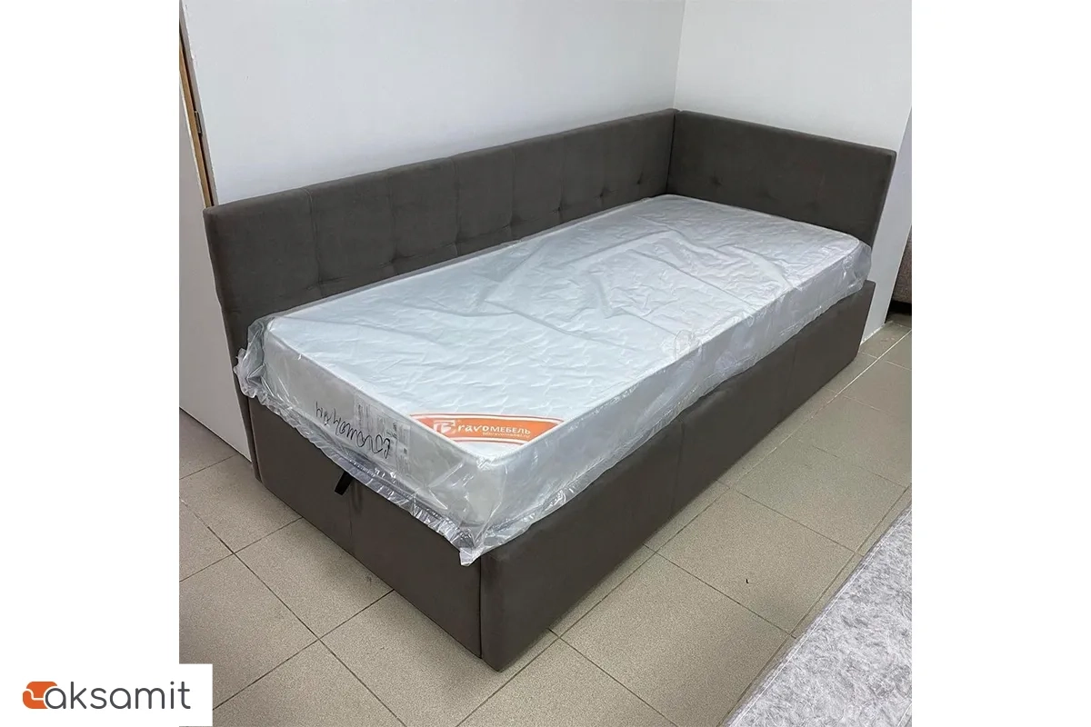 Кровать Оттава с подъемным механизмом 90х200 (Ткань Серая) Кровать Оттава с подъемным механизмом 90х200 (Ткань Серая)