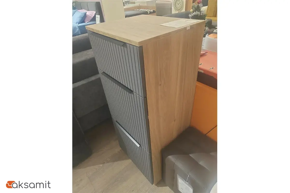 Тумба для обуви Астория 12 (Дуб кастелло медовый / Графит софт)