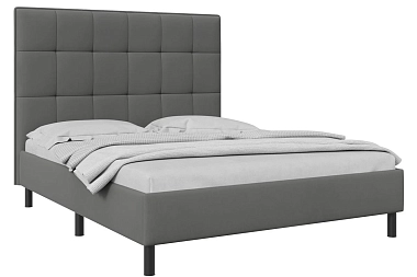 Кровать Клео с ПМ 160х200 (Ткань серая)
