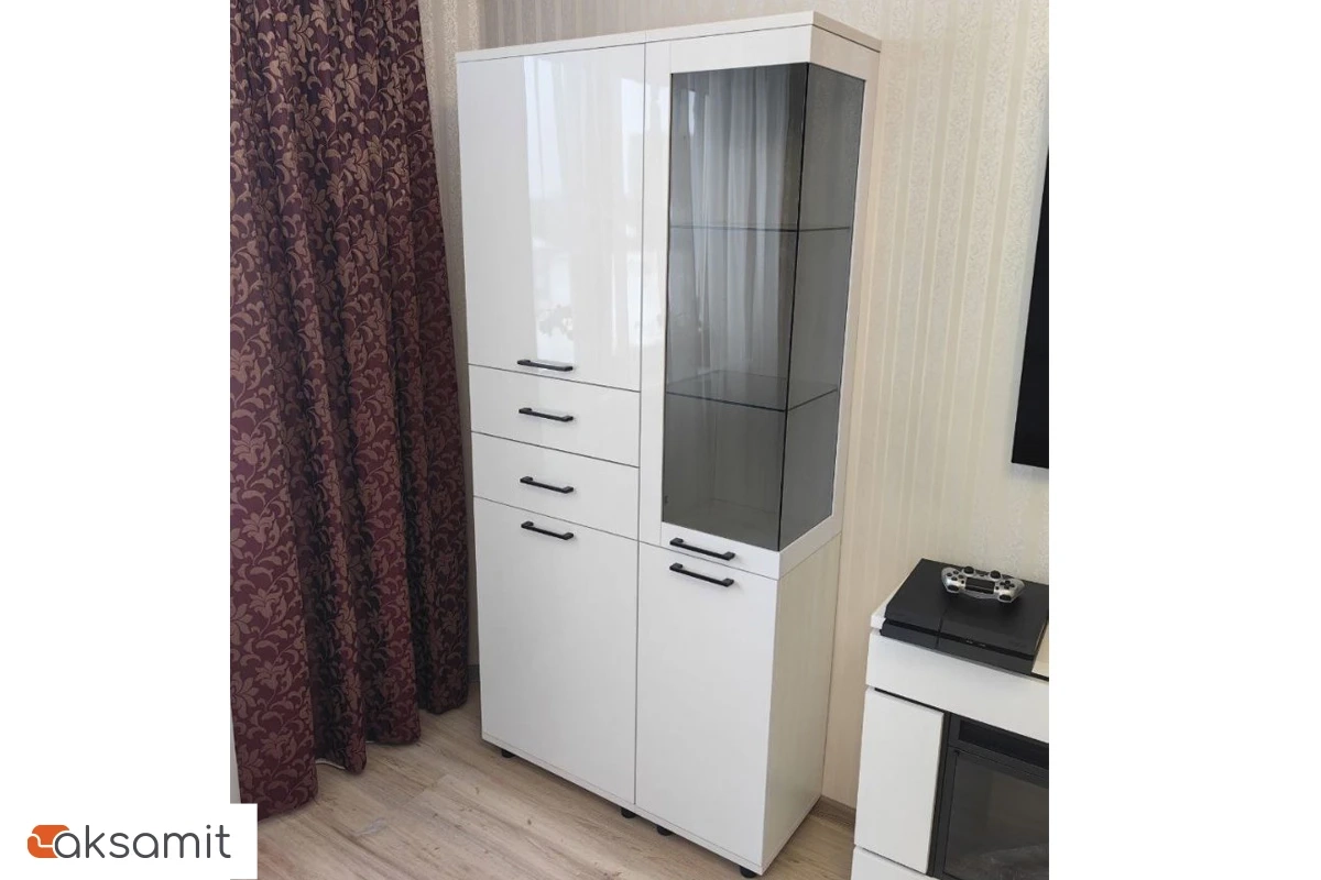 Шкаф многоцелевой ШК-5069-СЯ-БГ (Снежный Ясень/Белый Бриллиант Глянцевый) Шкаф многоцелевой ШК-5069-СЯ-БГ (Снежный Ясень/Белый Бриллиант Глянцевый)